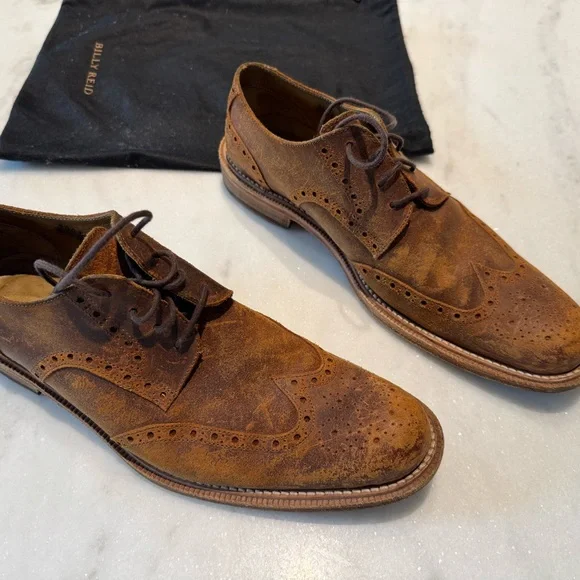 Billy Reid Brown Leather Oxfords with Minimalist Design display picture 3